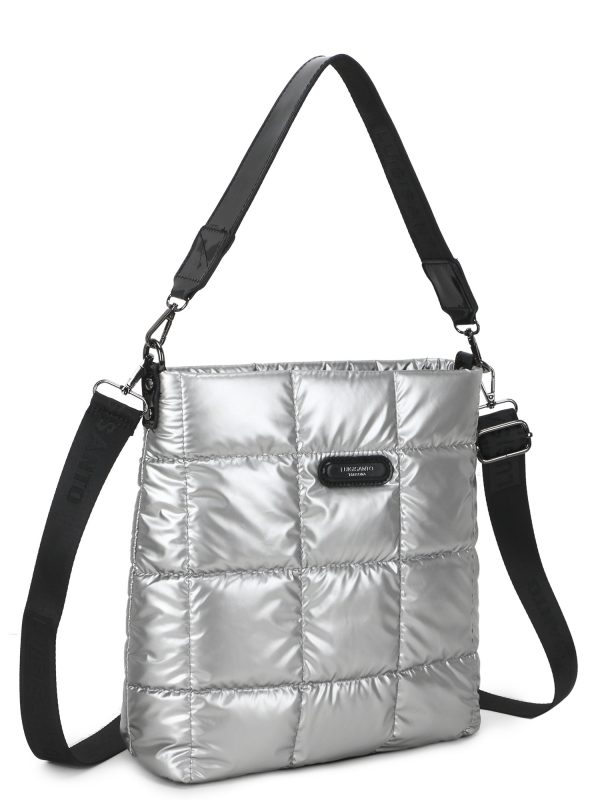 Wholesale Silver shoulder bag with detachable LUIGISANTO strap