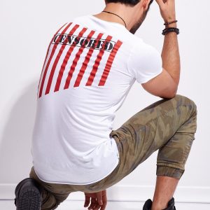 Wholesale White t-shirt for men with print