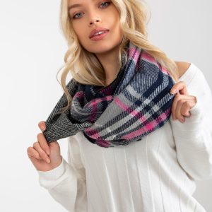 Wholesale Grey Pink Women's Plaid Winter Chimney