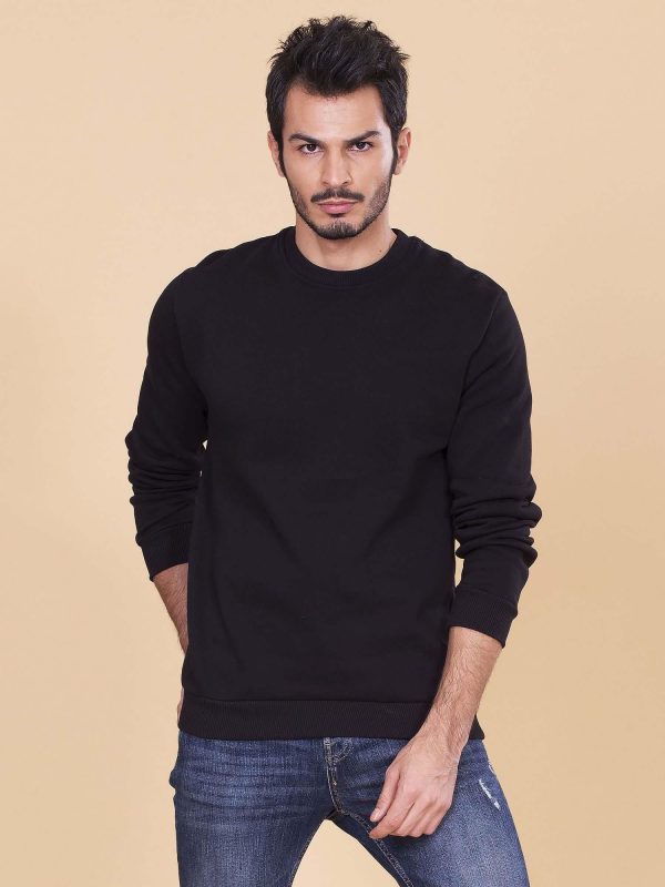 Wholesale Black sweatshirt for men basic