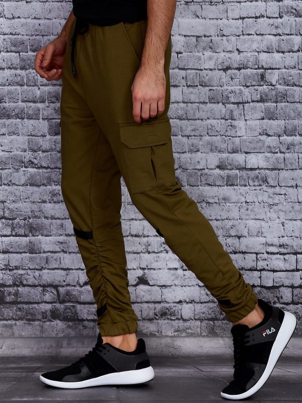 Wholesale Khaki joggers for men with pockets