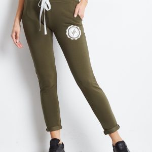 Wholesale Khaki women's sweatpants with tracksuits