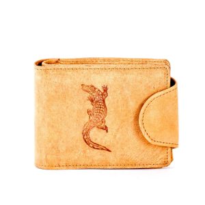 Wholesale Light Brown Crocodile Embossed Leather Wallet