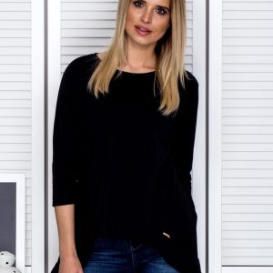 Wholesale Black asymmetrical tunic