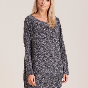 Wholesale Black and grey dress with pockets