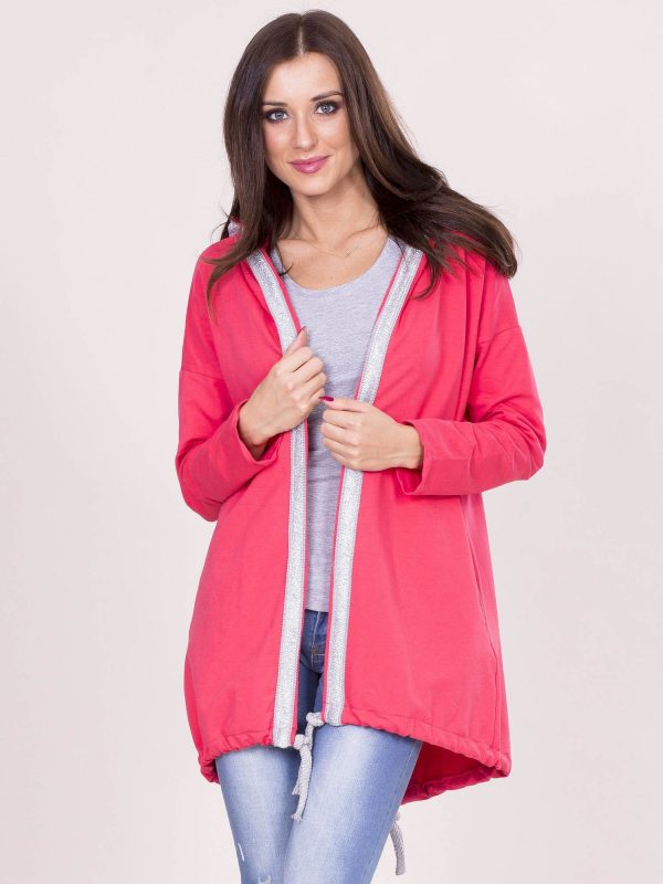 Wholesale Coral sweatshirt cover with hood