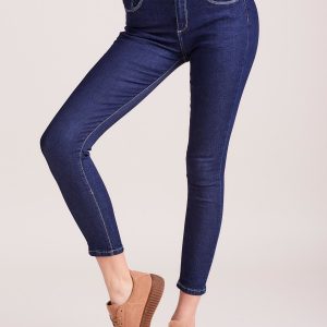 Wholesale Dark Blue Women's Denim Pants