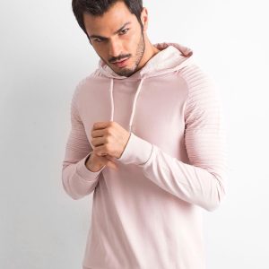 Wholesale Light pink cotton sweatshirt for men