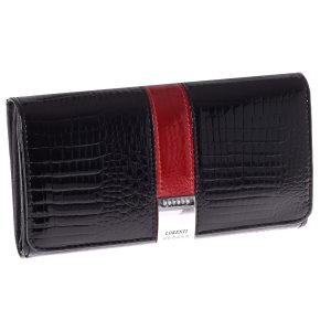 Wholesale Leather black oblong wallet with crocodile skin pattern