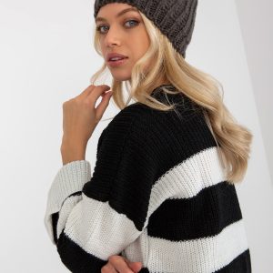 Wholesale Dark Grey Knitted Women Winter Hat