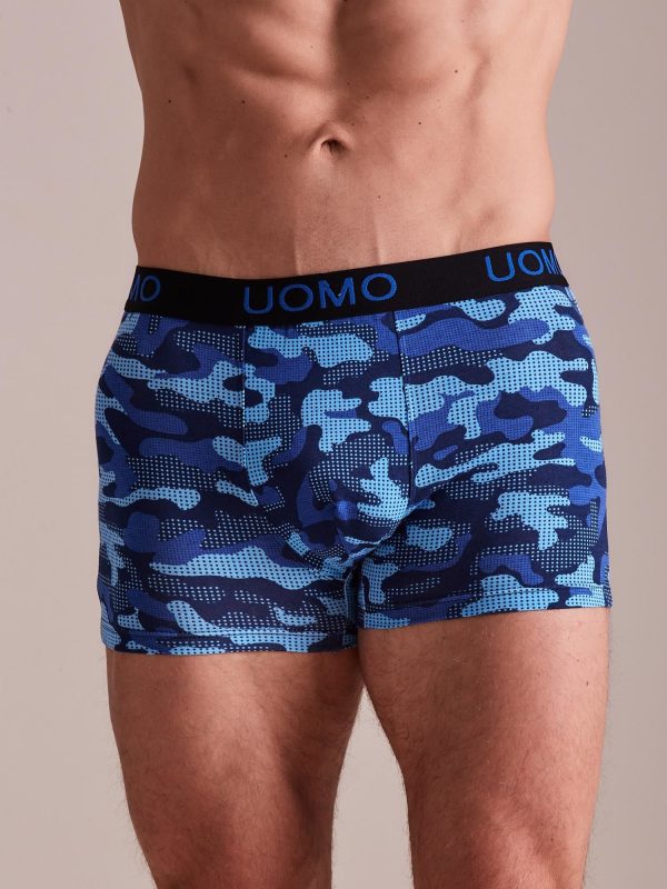 Wholesale Blue Men's Camo Boxer Shorts