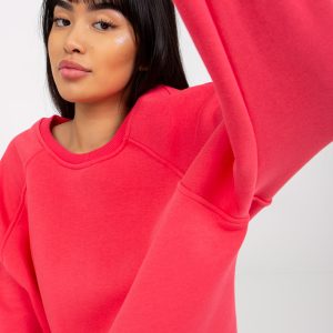 Wholesale Coral Remy Round Neck Basic Sweatshirt