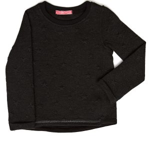 Wholesale Black girl's sweatshirt with stars