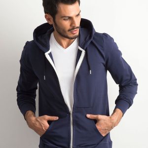 Wholesale Navy Blue Men's Hoodie