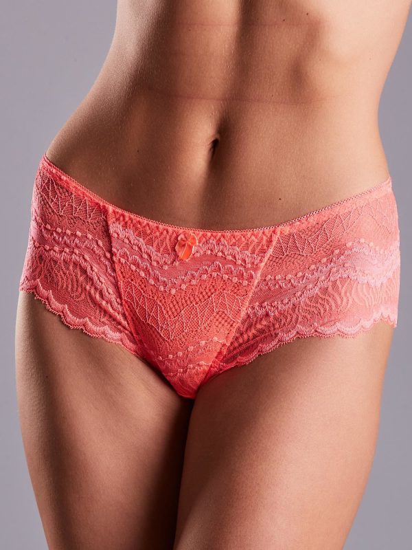 Wholesale Fluo Orange Lace Panties For Women