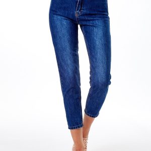 Wholesale Dark blue mom jeans pants