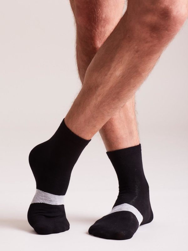 Wholesale Men's Socks with Contrast Module 5-Pack