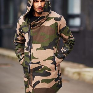 Wholesale Green camo hooded sweatshirt for men