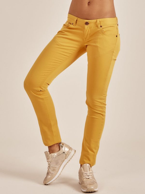 Wholesale Yellow pants in regular cut