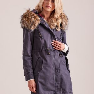 Wholesale Insulated women's parka grey