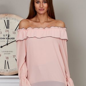 Wholesale Chiffon Spanish blouse powder pink