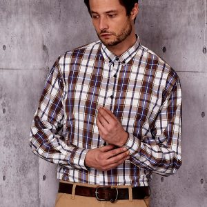 Wholesale Beige Plus Size Men's Shirt