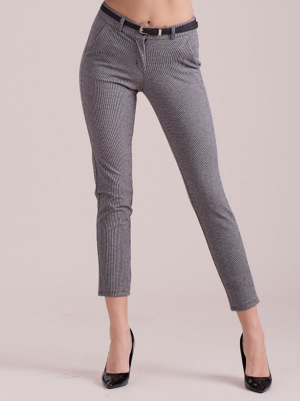 Wholesale Grey trousers with fine pattern