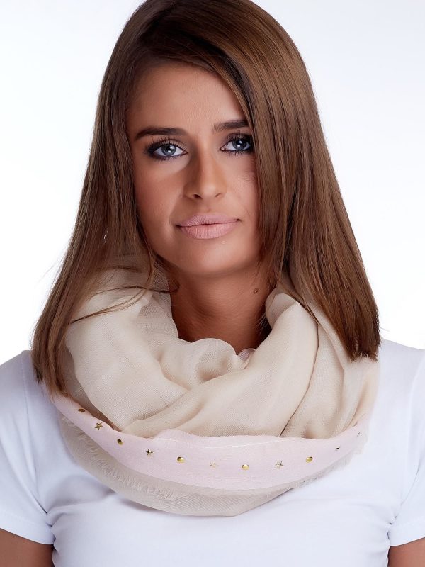 Wholesale Beige scarf with stars