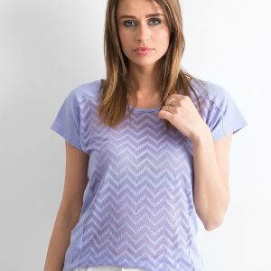 Wholesale Purple t-shirt in zigzags