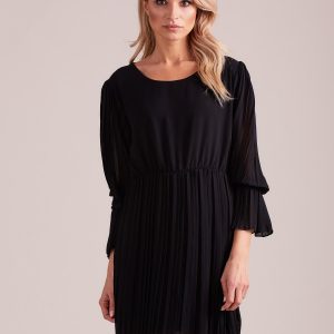 Wholesale Black pleated dress