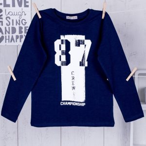 Wholesale Navy blue blouse for boy with print