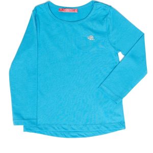 Wholesale Blue Plain Girls' Blouse