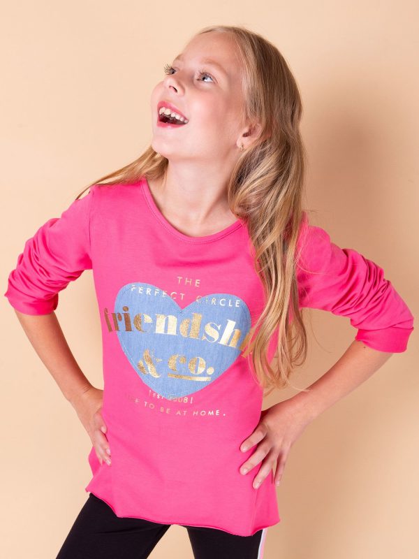 Wholesale Pink Girl Tunic with Patch