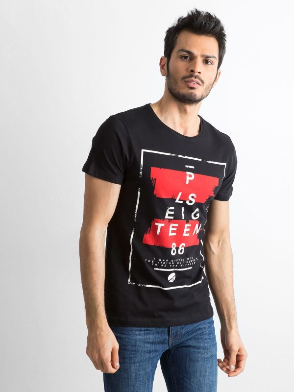 Wholesale Men's T-shirt with print black