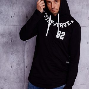 Wholesale Black sweatshirt for men with graphic print on the back