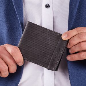 Wholesale Black Leather Men's Wallet