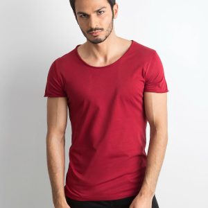 Wholesale Burgundy Smooth Men's T-Shirt