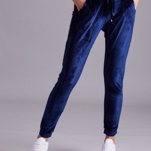 Wholesale Dark Blue Velvet Trousers