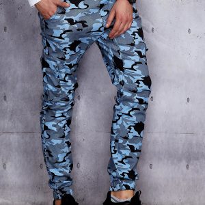 Wholesale Blue Mens Camo Joggers