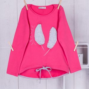 Wholesale Pink blouse for girl with leaves