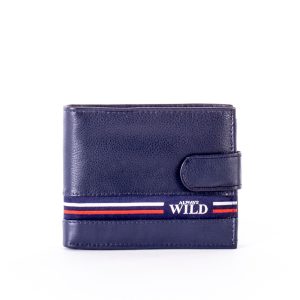 Wholesale Navy blue wallet for man with fabric module