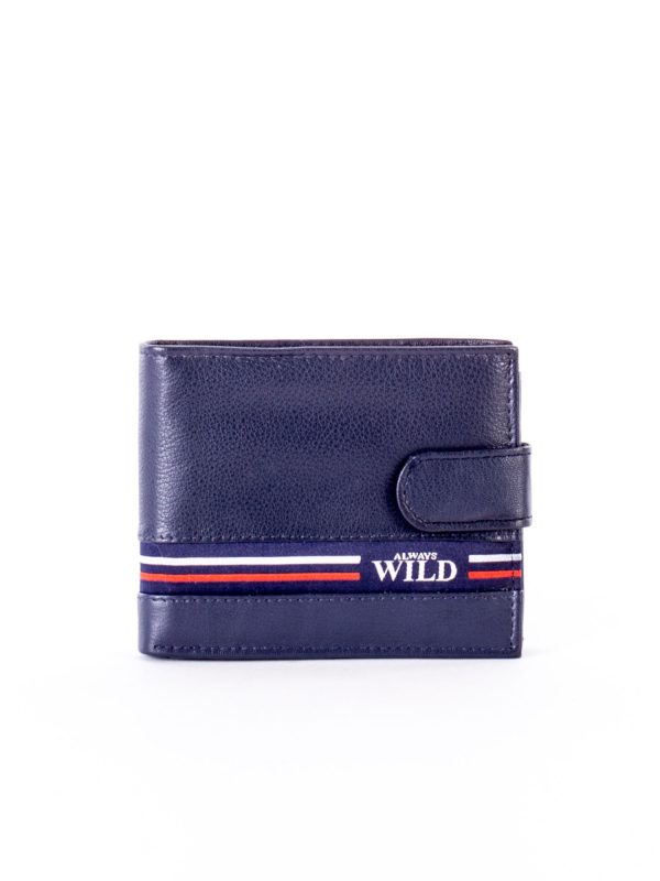 Wholesale Navy blue wallet for man with fabric module