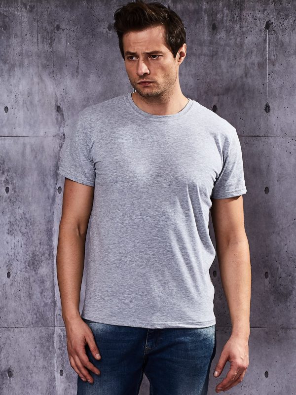 Wholesale Grey men's t-shirt basic