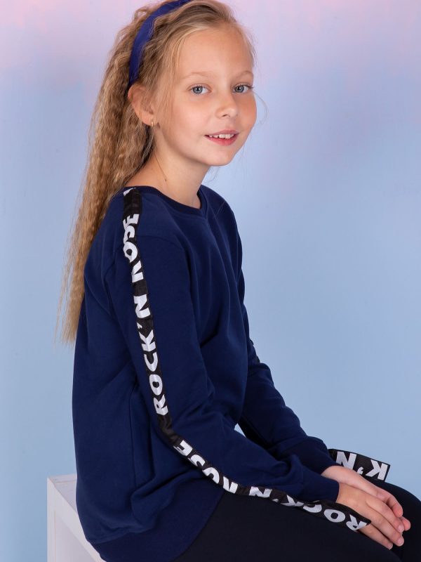 Wholesale Sweatshirt for girl navy blue