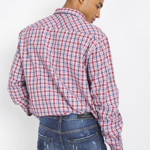 Wholesale Men's red and navy shirt Owen