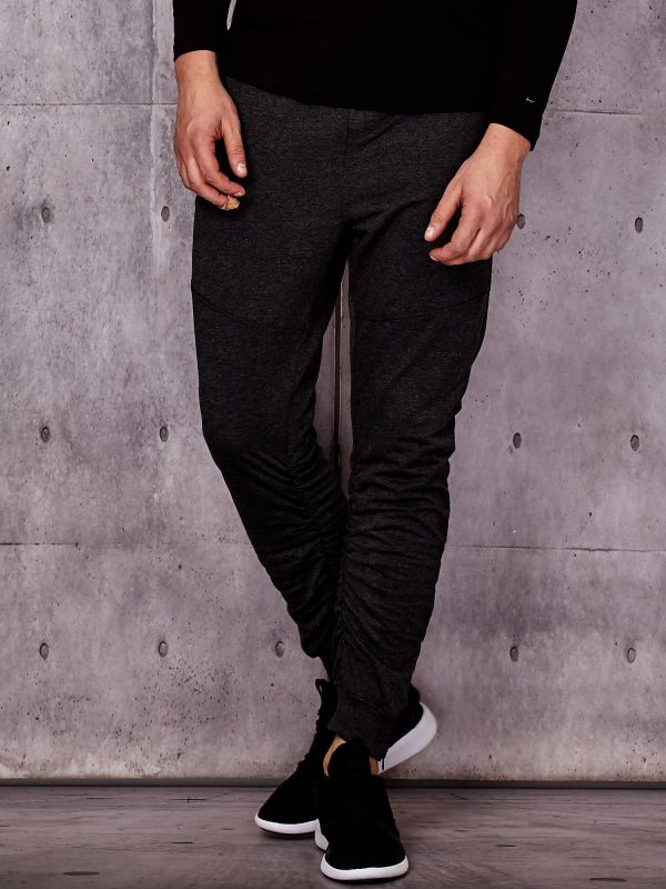 Wholesale Dark grey sweatpants with tracksuits