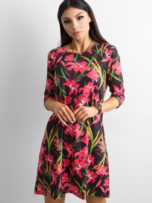 Wholesale Dress black in lilies