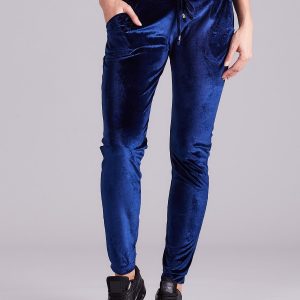 Wholesale Dark blue velour pants