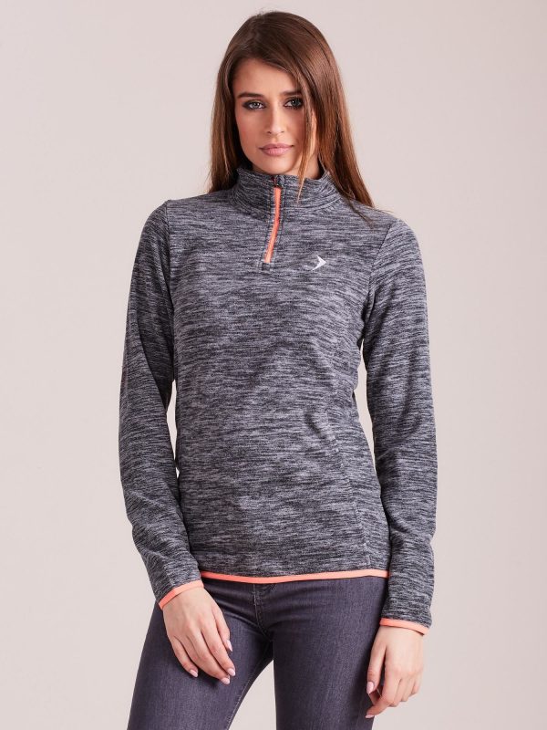 Wholesale Outhorn Dark Grey Melange Fleece Sweatshirt