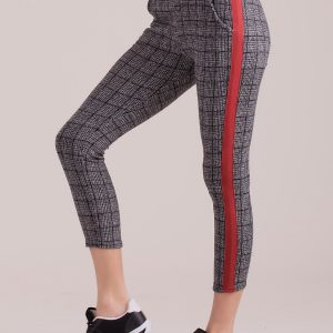 Wholesale Grey trousers with red stripes